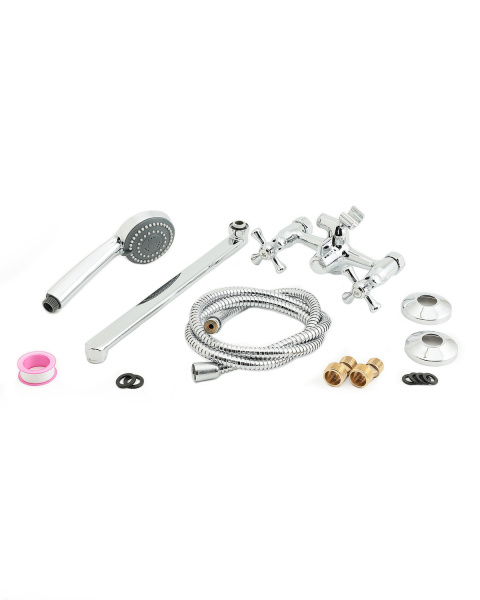 Смеситель для ванны двухвентильный универсальный с душевым набором Orange Classic M71-211cr хром